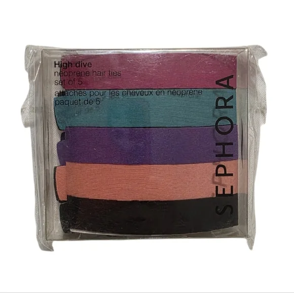 Sephora High Dive Set of 5 Neoprene Hair Ties - Picture 2 of 3